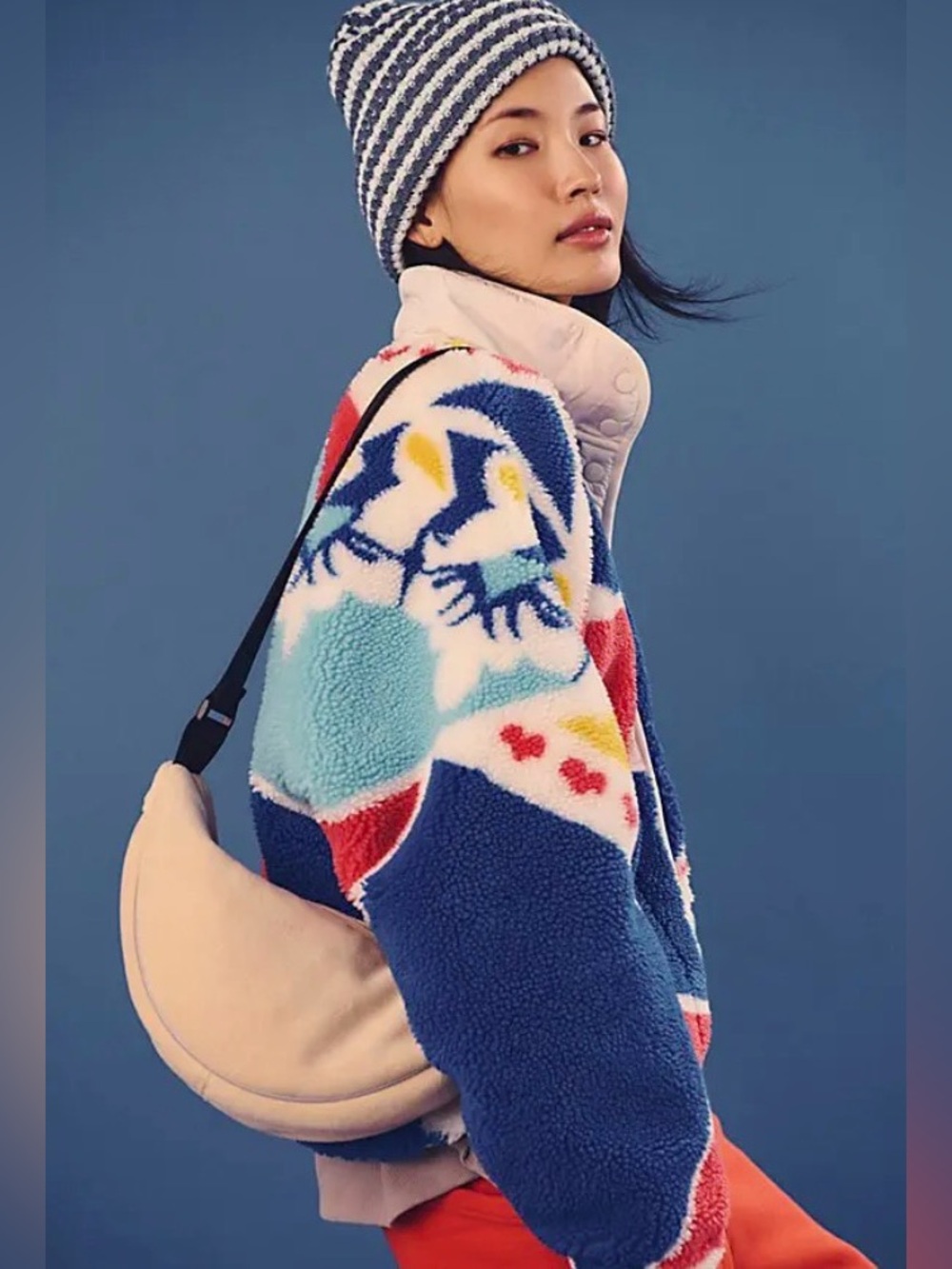 Free People Hit The Slopes Printed Fleece Jacket. NWT. Golden road floral - Picture 2 of 5